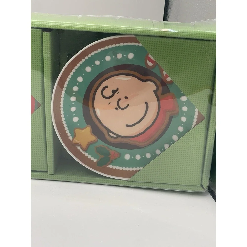 Peanuts Christmas Decorated Plate‎ Set NIB